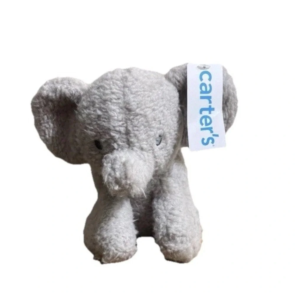 NWT Carters Gray Baby Elephant Plush Infant Newborn Companion Stuffed Animal Toy